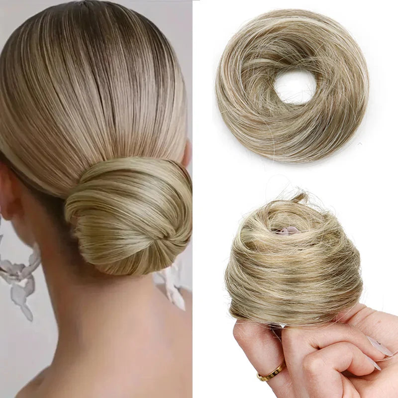 Messy Bun Hair Extension Donut Chignon for Instant Volume and Style - 1