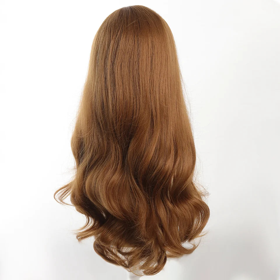 24 Inch Wavy Synthetic Wig with Bangs for Daily Wear - 2