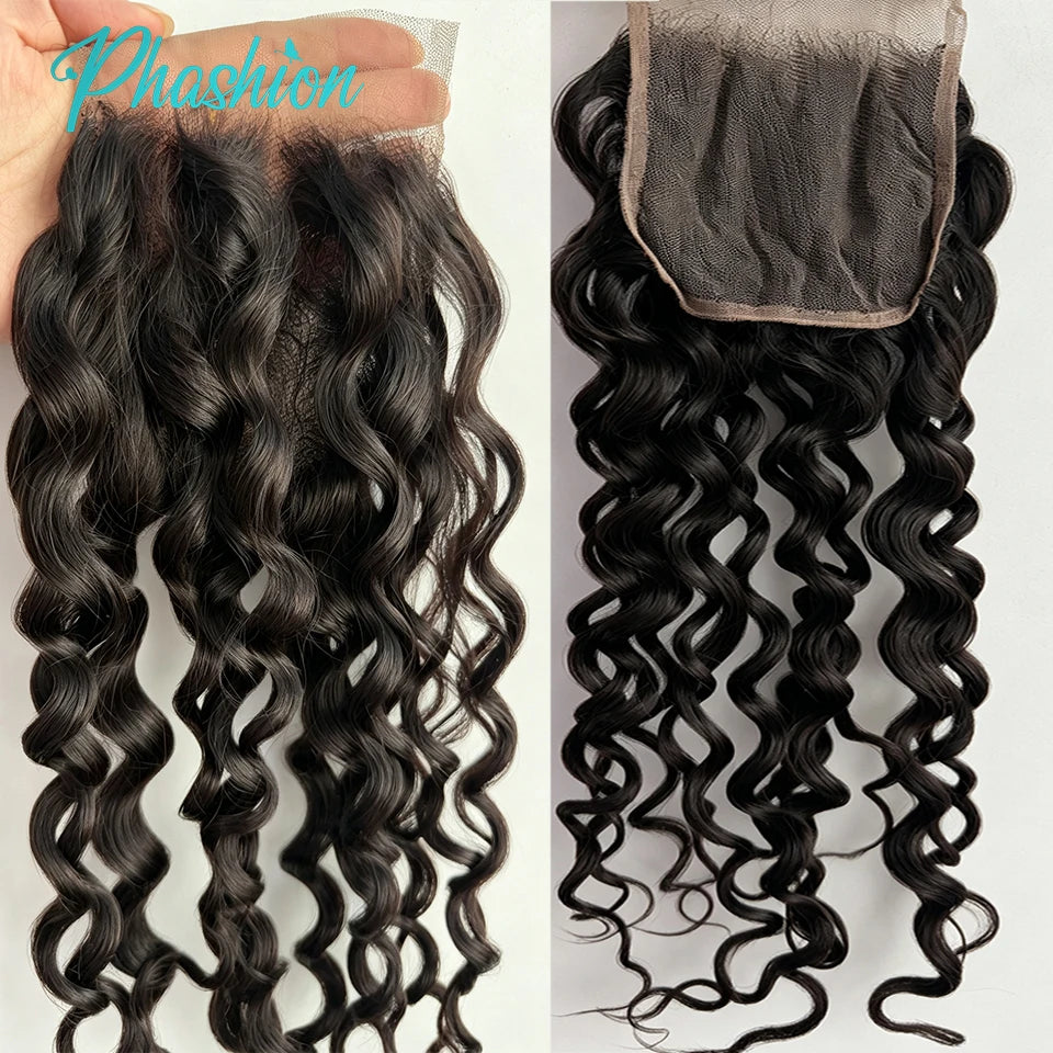 Water Wave Lace Frontal and Closure for Natural Hair Styles - 12