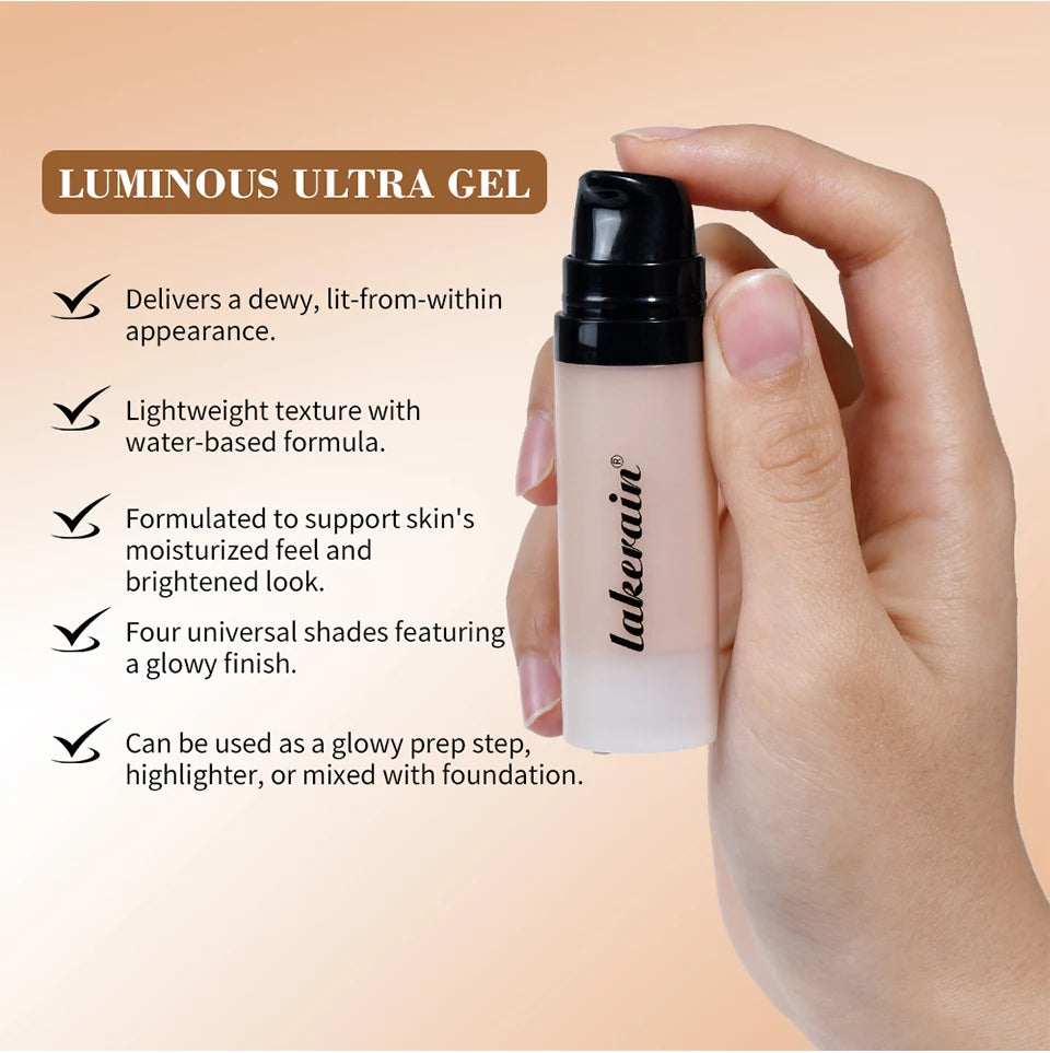 Luminous Water-Based Gel Highlighter for Radiant Dewy Skin - 9