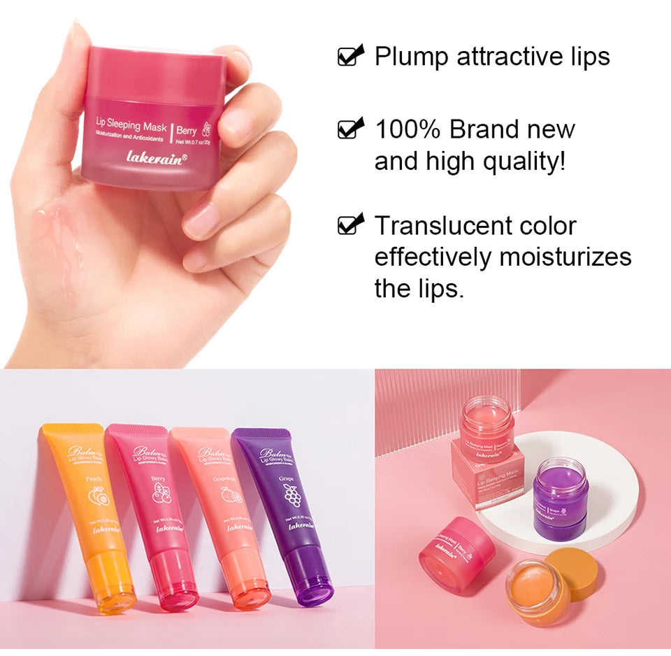 Hydrating Lip Repair Balm and Overnight Recovery Sleeping Mask Set