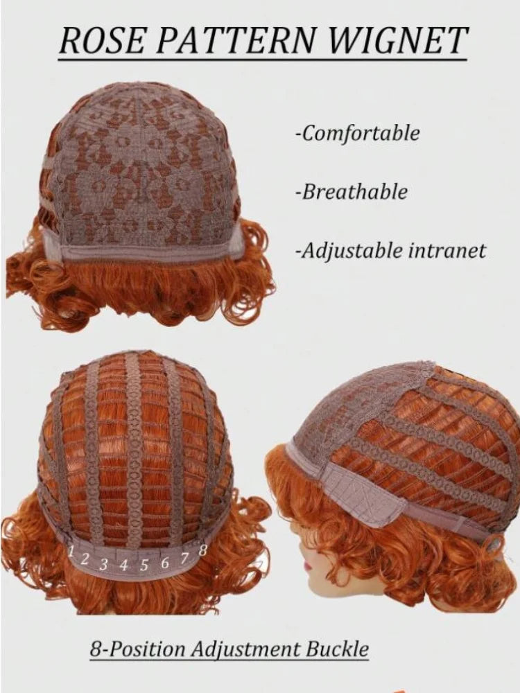 Short Curly Synthetic Hair Wig with Natural Look for Daily Wear