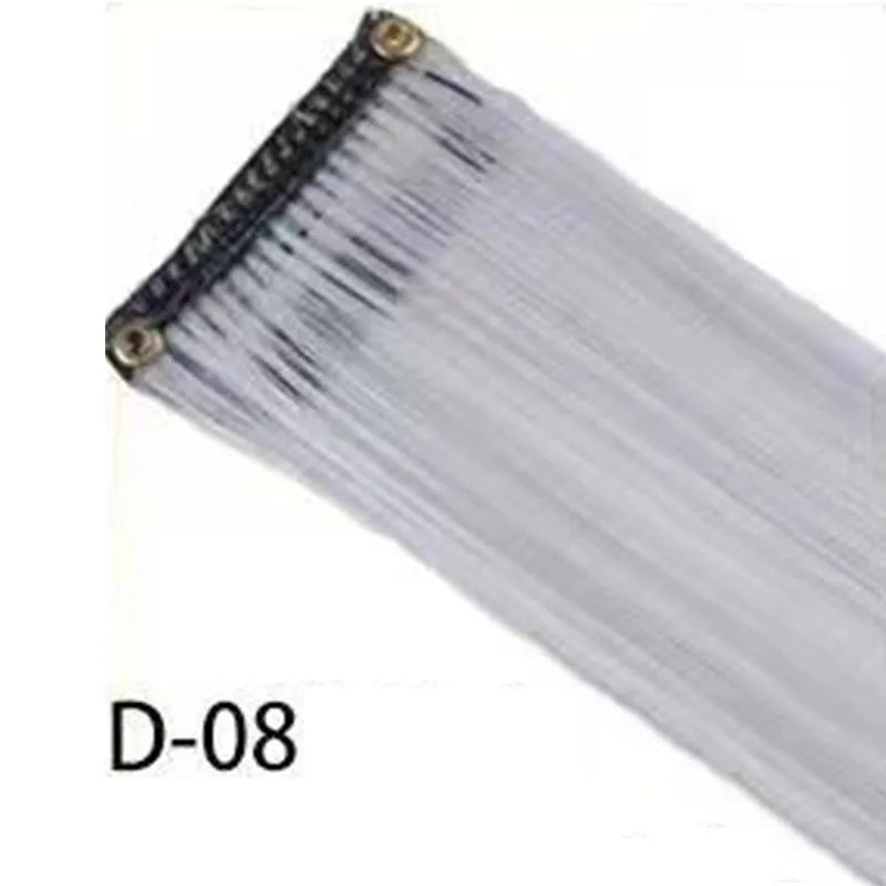 10-Piece Colorful Clip-In Hair Highlights for Parties