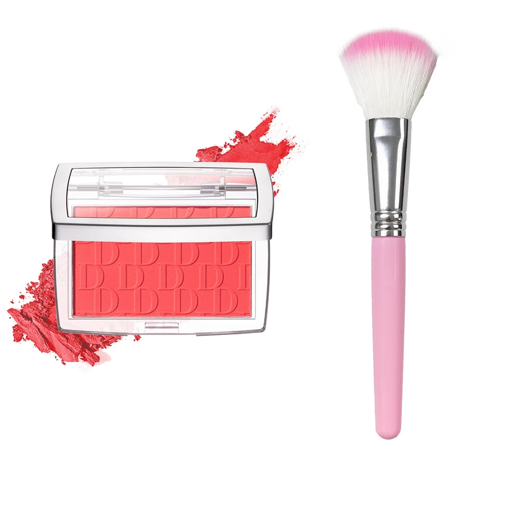 Matte Embossed Blush Palette with Brush for Natural Long Lasting Glow