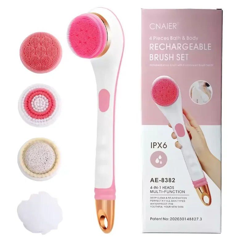 Electric Rotating Back Scrubber and Exfoliating Body Brush for Shower - 9