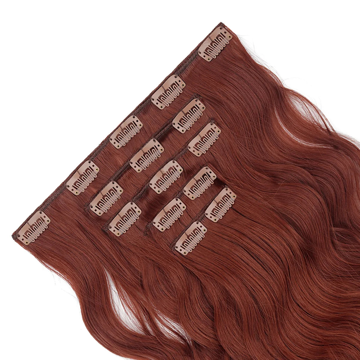 20-Inch Long Curly Clip-In Hair Extensions Set - 2