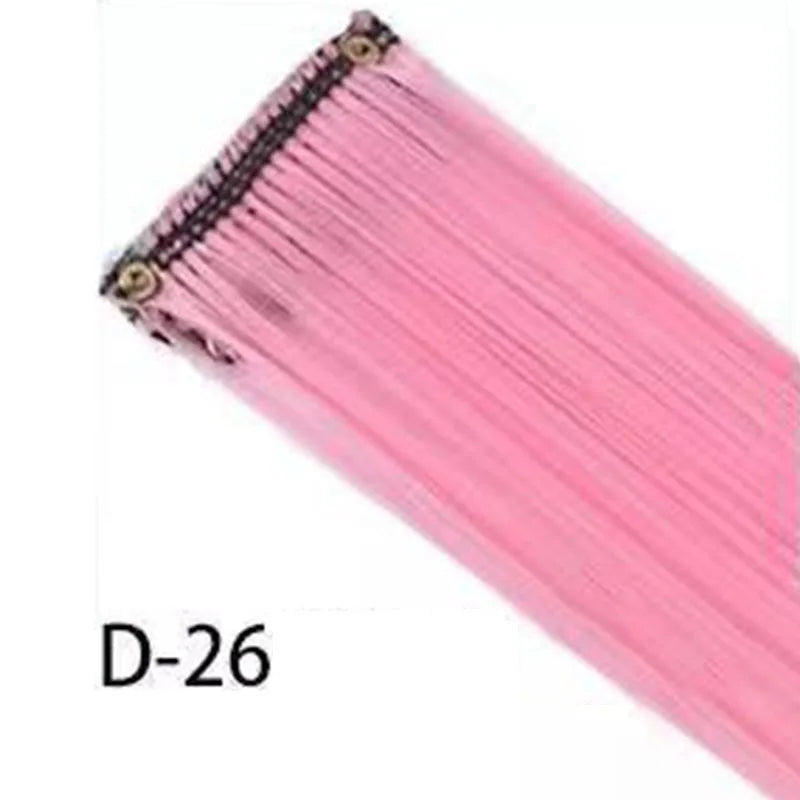 10pc Clip-In Colored Synthetic Hair Extensions for Instant Highlights - 35