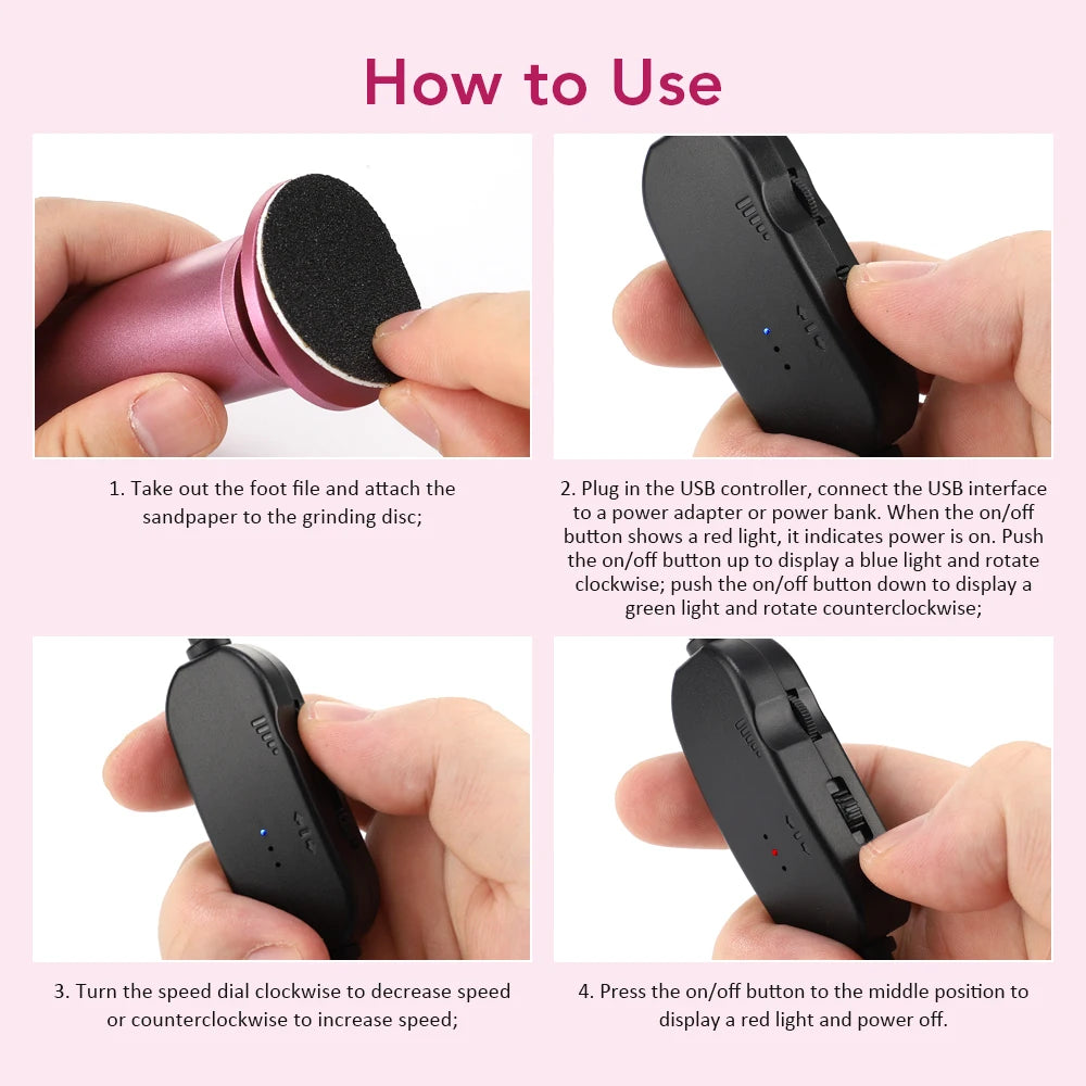 Electric Callus Remover for Smooth Heels and Professional Foot Pedicure - 12