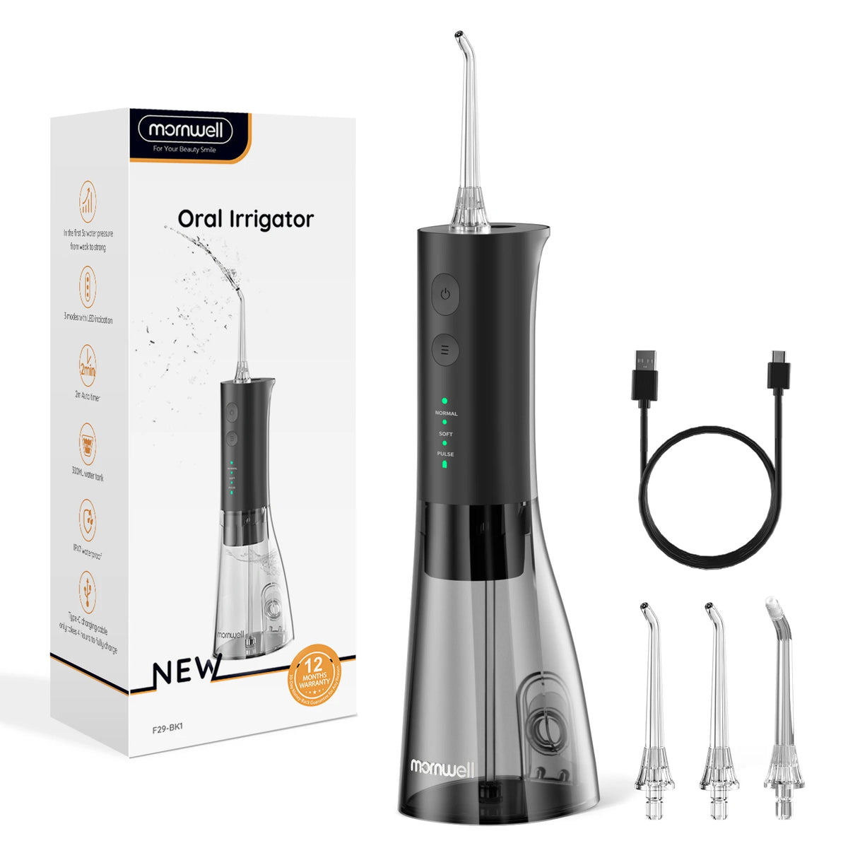 Portable Rechargeable Electric Water Flosser for Teeth Deep Cleaning