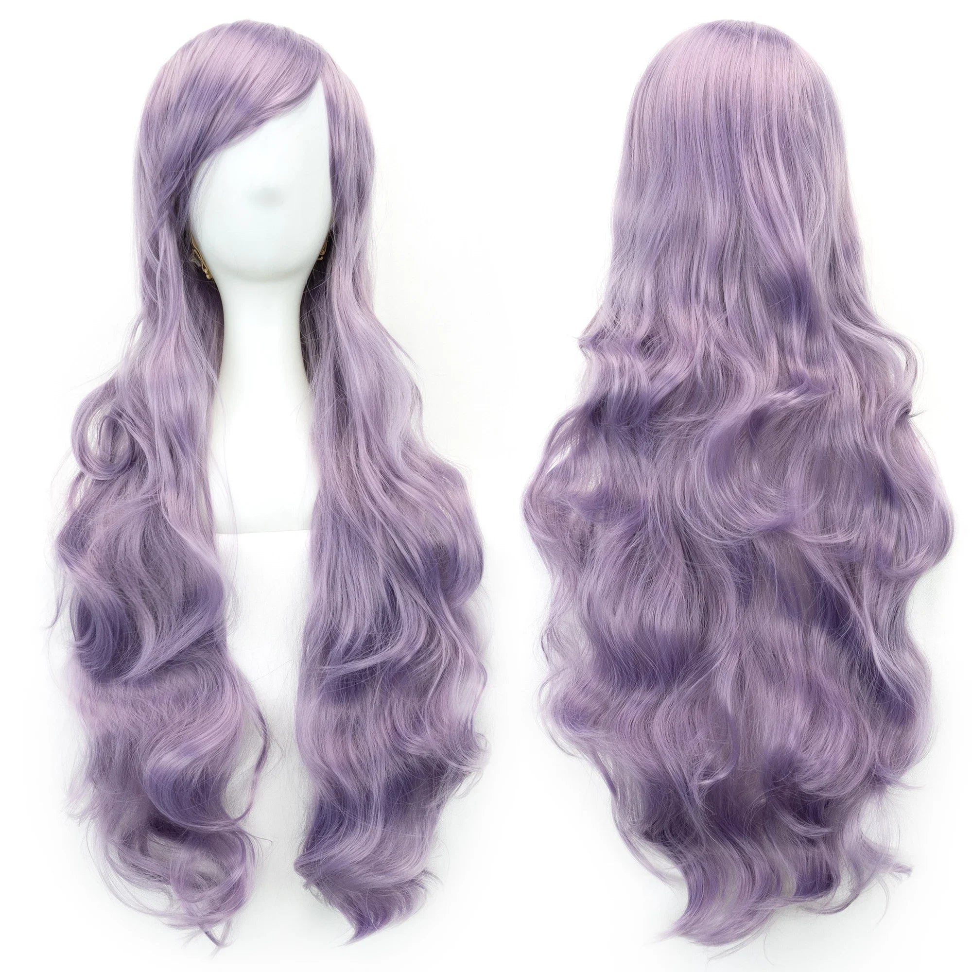Long Curly Heat-Resistant Synthetic Cosplay Wig for Costume Parties - 25