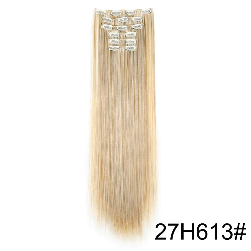 Long Straight Clip-In Hair Extensions for Instant Volume and Length