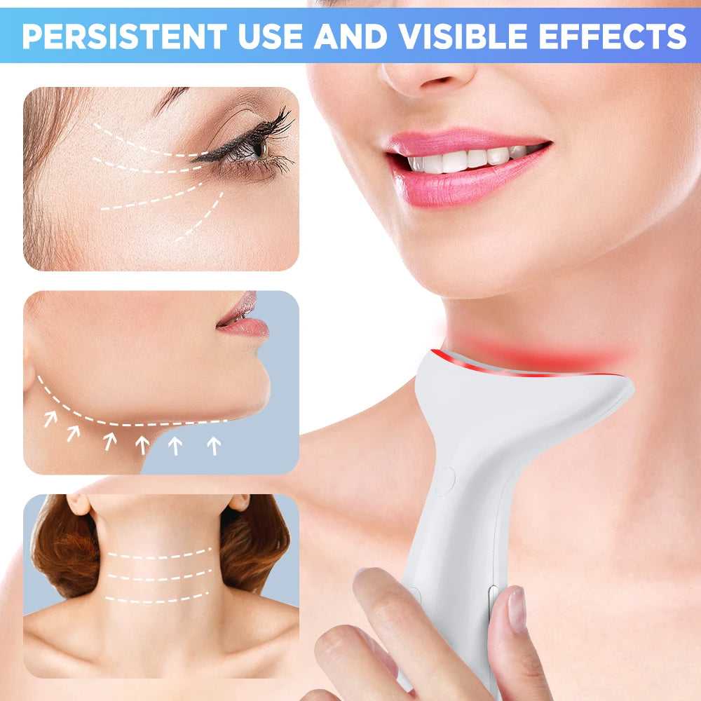 LED Facial and Neck Skin Tightening and Rejuvenation Massager