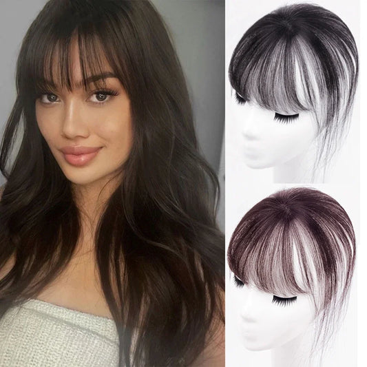 Clip-In Synthetic Hair Bangs for Instant Hairstyle Change