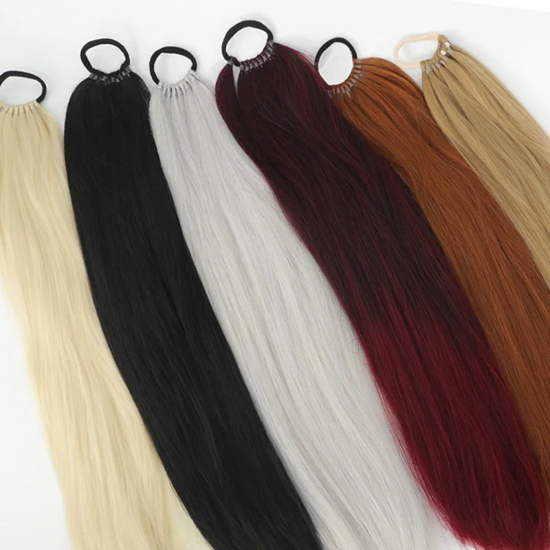 Long Straight Wrap-Around Ponytail Extension for Instant Volume