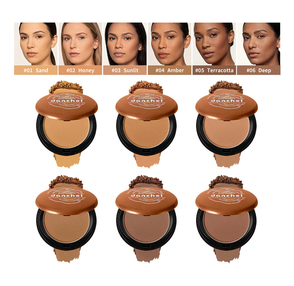 Matte Bronze Pressed Powder for Sculpted Face and Oil Control - 8