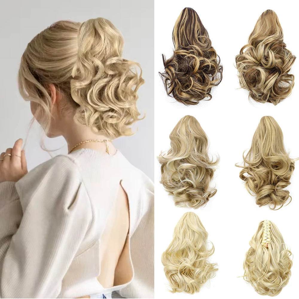 Wavy Claw Clip Ponytail Extension for Instant Volume and Hairstyle