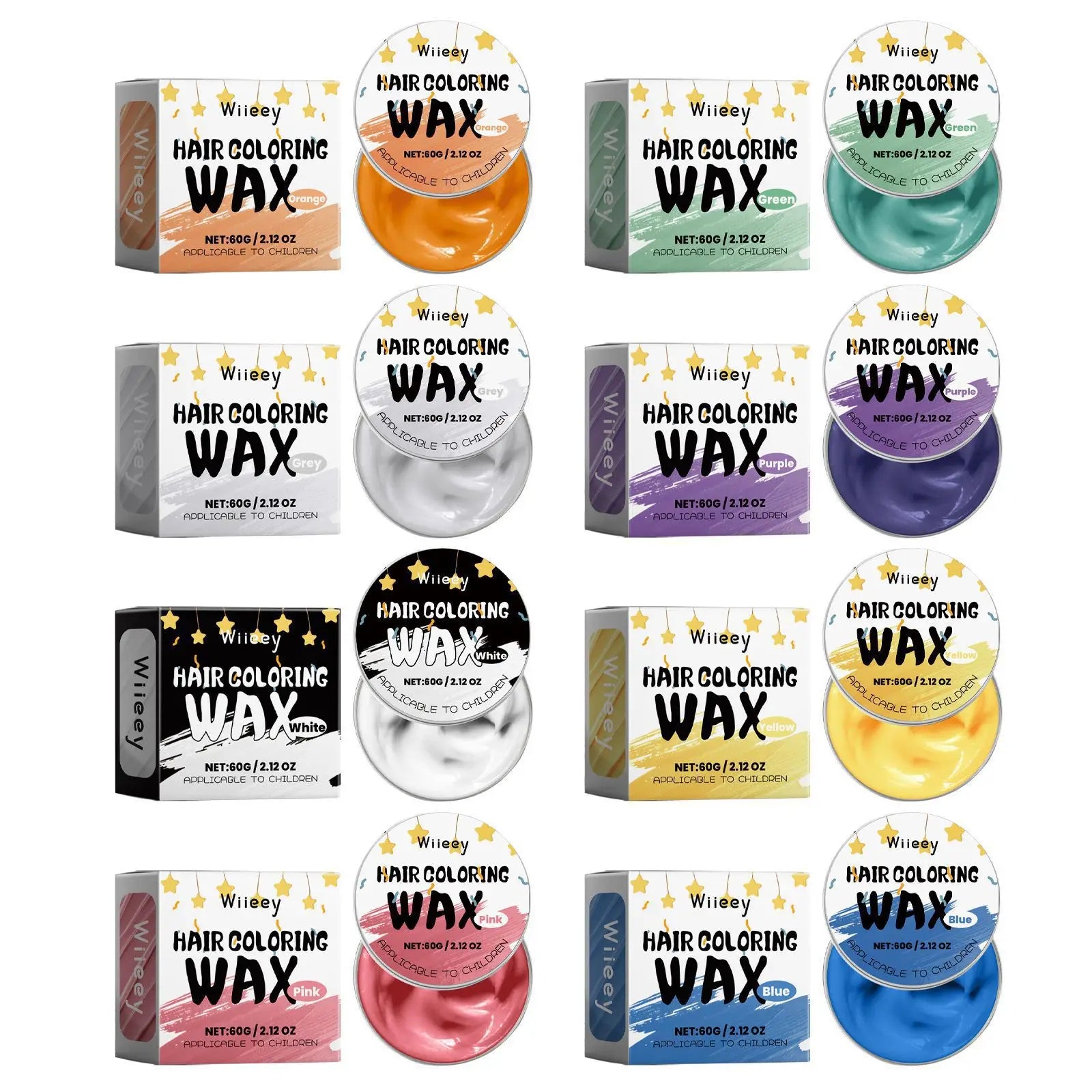 Temporary Washable Hair Color Wax for Kids and Party Styling - 14