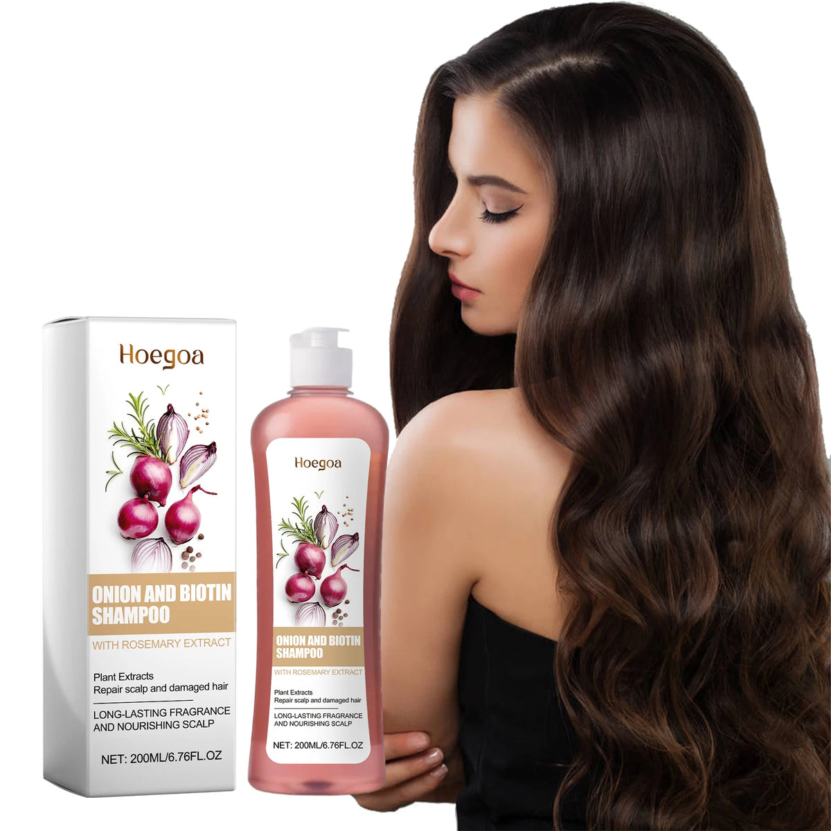 Onion and Biotin Shampoo for Hair Growth and Scalp Repair