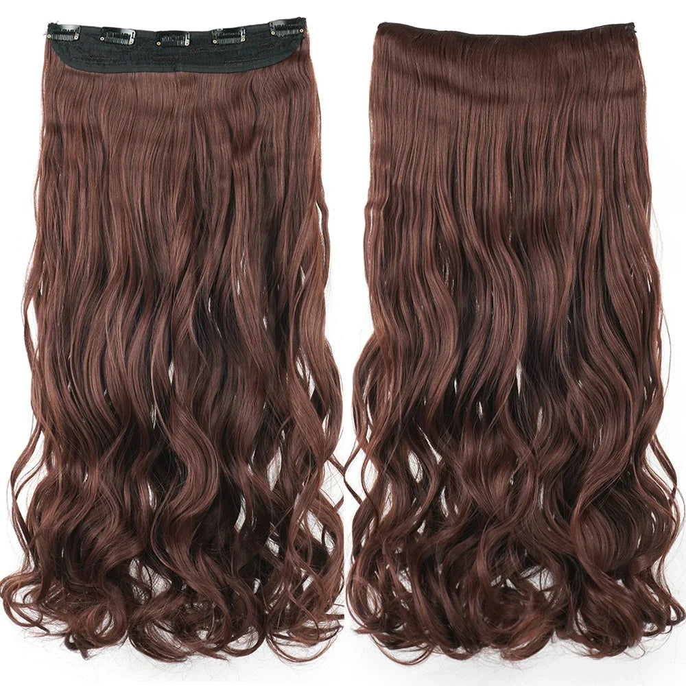 Curly Clip-In Synthetic Hair Extensions for Instant Volume and Length