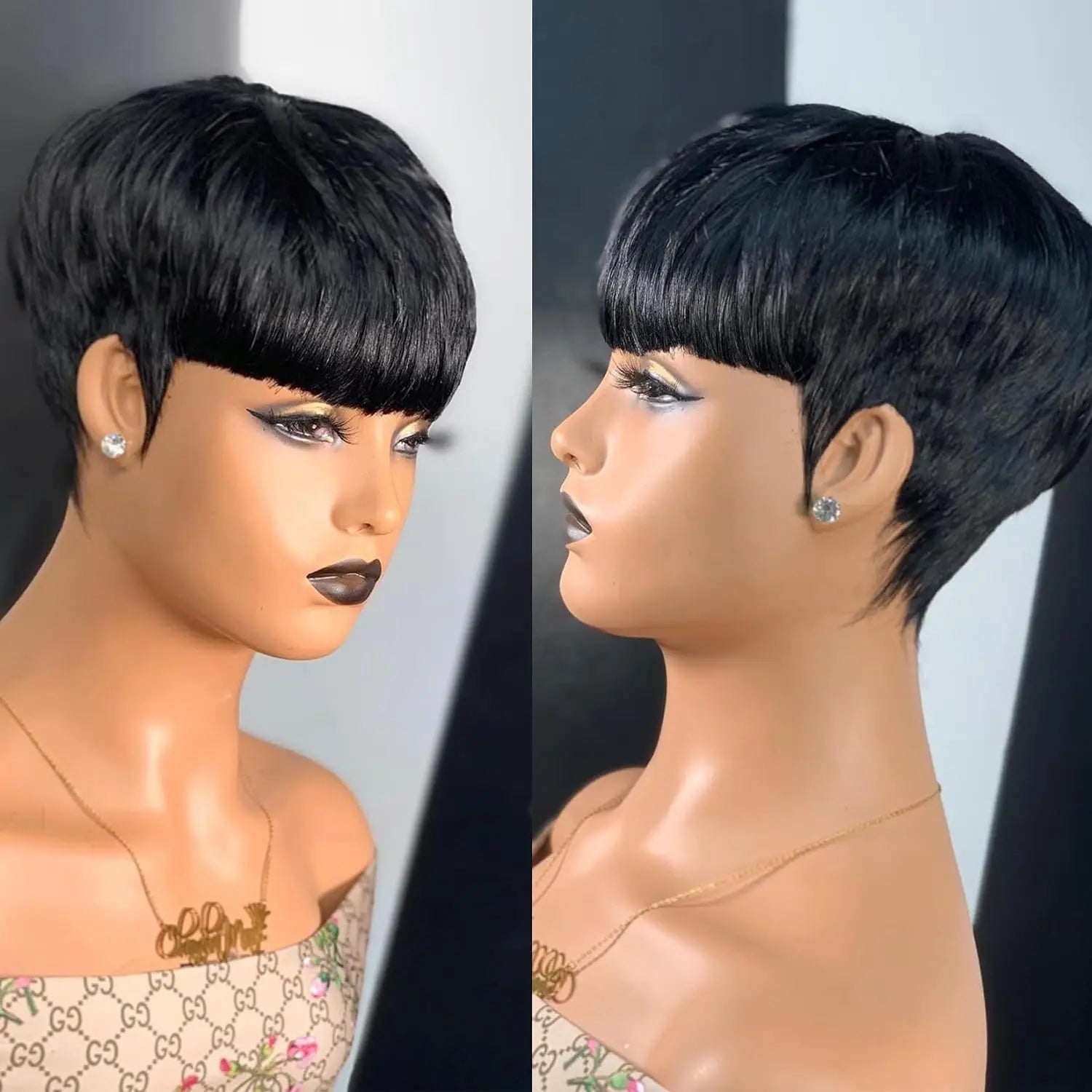 Short Pixie Cut Synthetic Wig for Women - 3