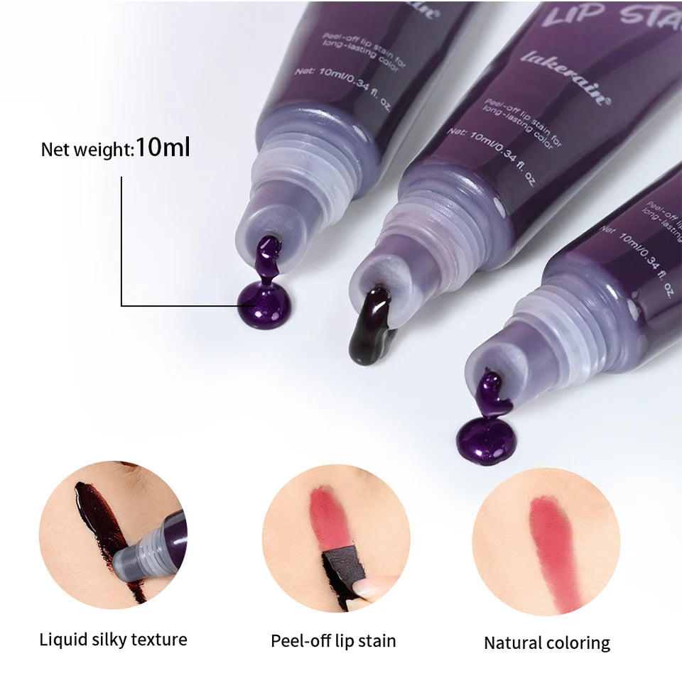 Waterproof Peel-Off Lip Stain for Long-Lasting Matte Color - 12