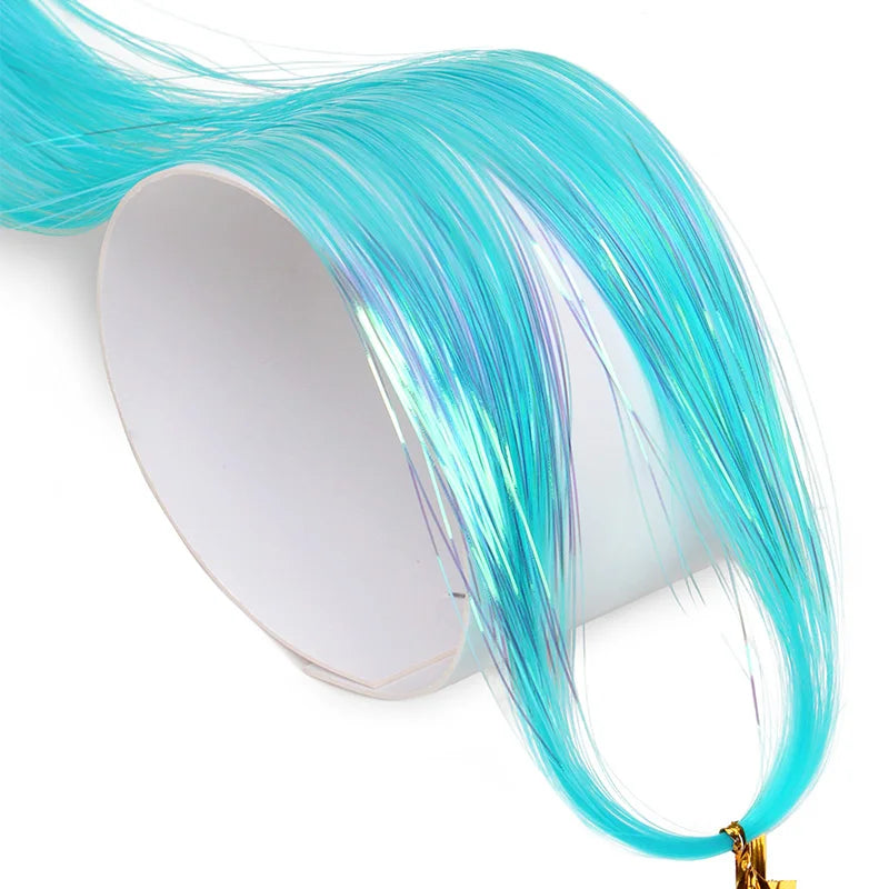 Sparkle Rainbow Hair Tinsel Extensions for Parties - 10
