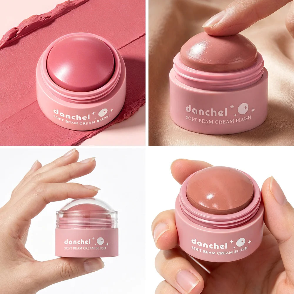 Long-Lasting Soft Cream Blush for Cheeks, Lips, and Eyes