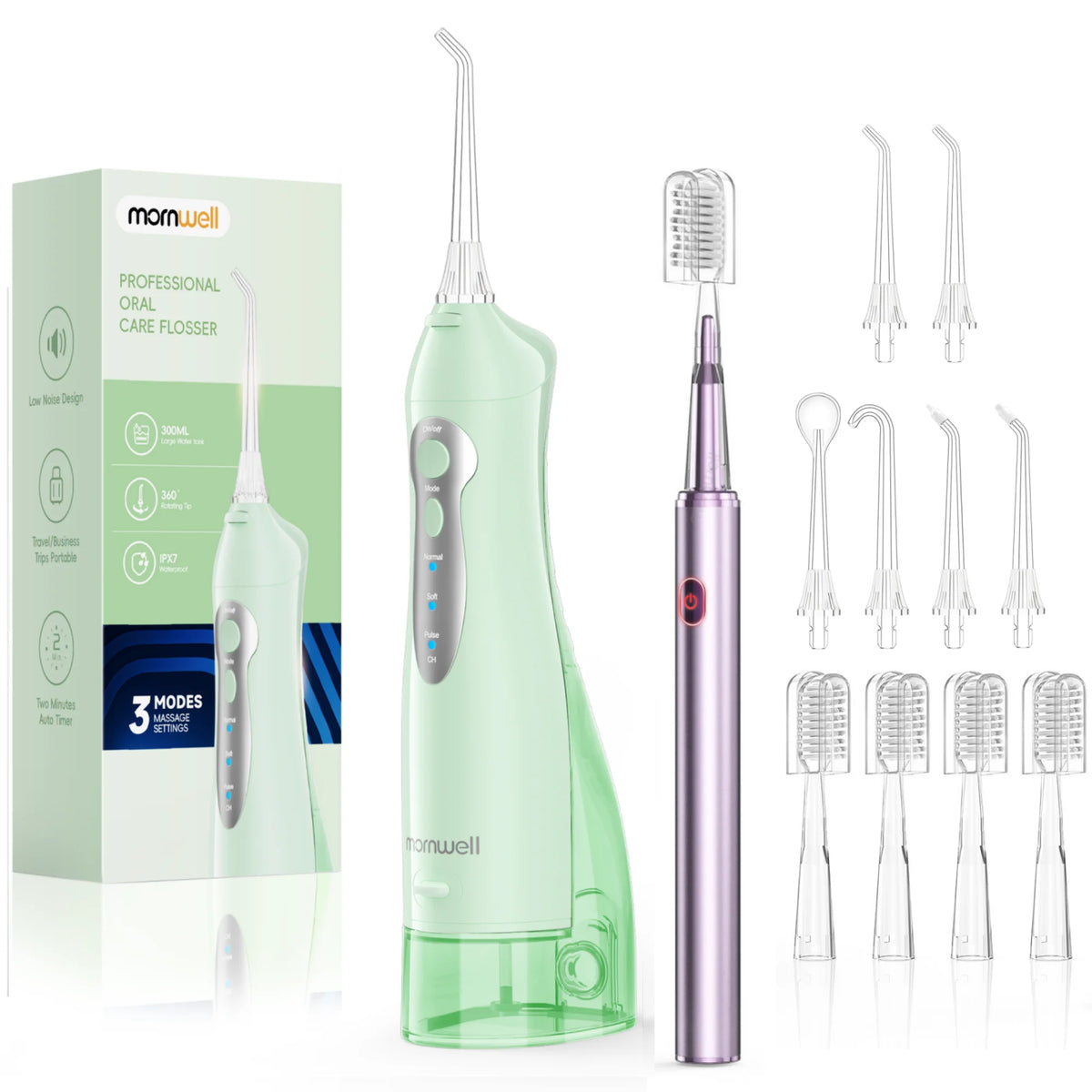 Electric Toothbrush and Water Flosser Combo Set for Deep Oral Cleaning