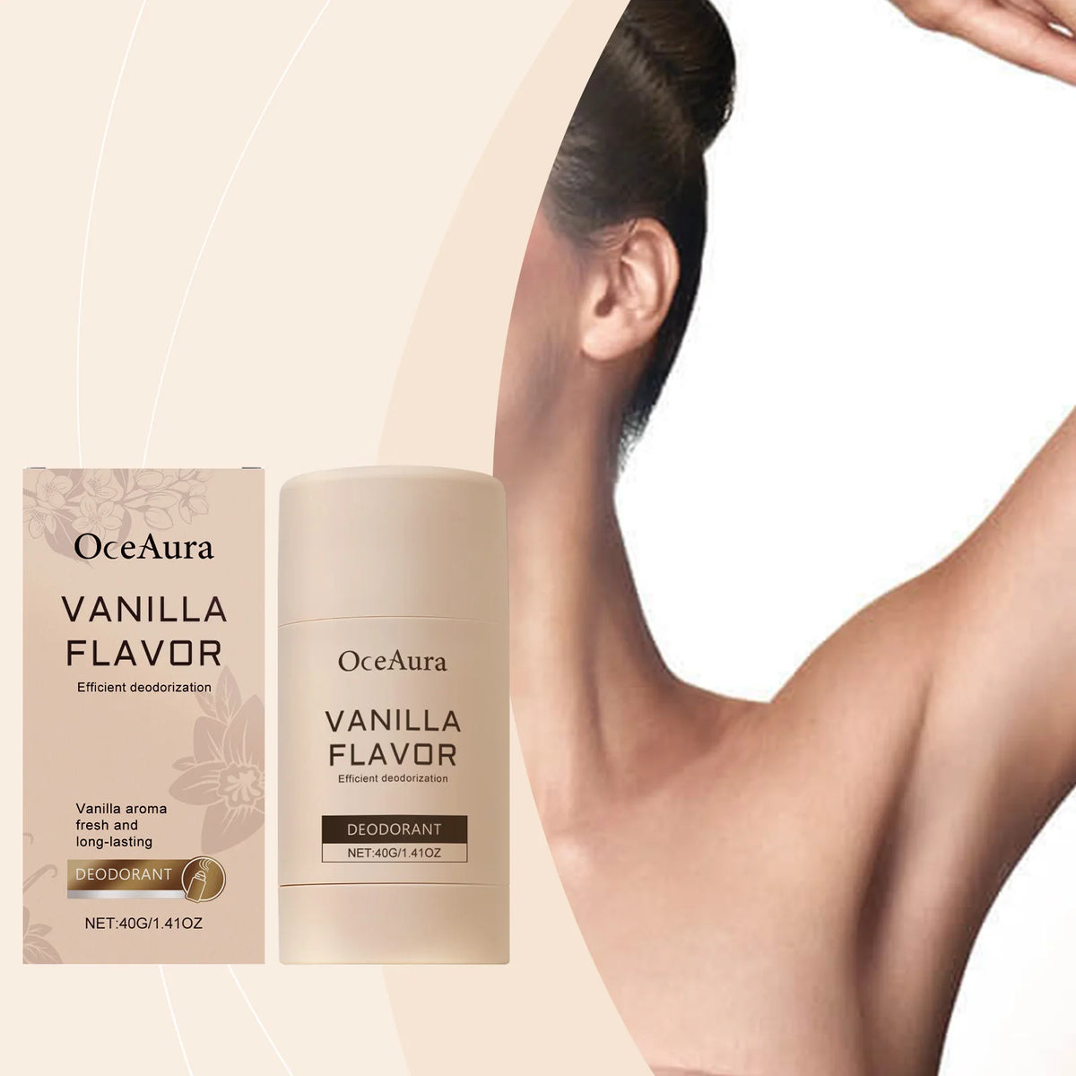 Long-Lasting Vanilla Scented Natural Deodorant Stick for Men and Women