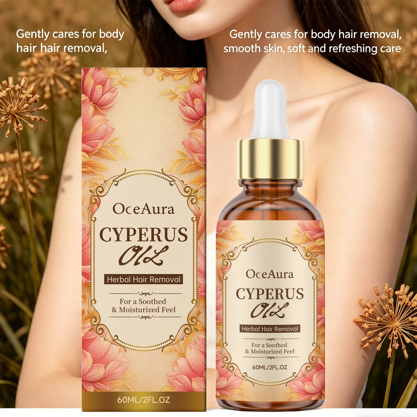 Herbal Cyperus Oil for Hair Growth Inhibition and Smooth Skin Care - 8