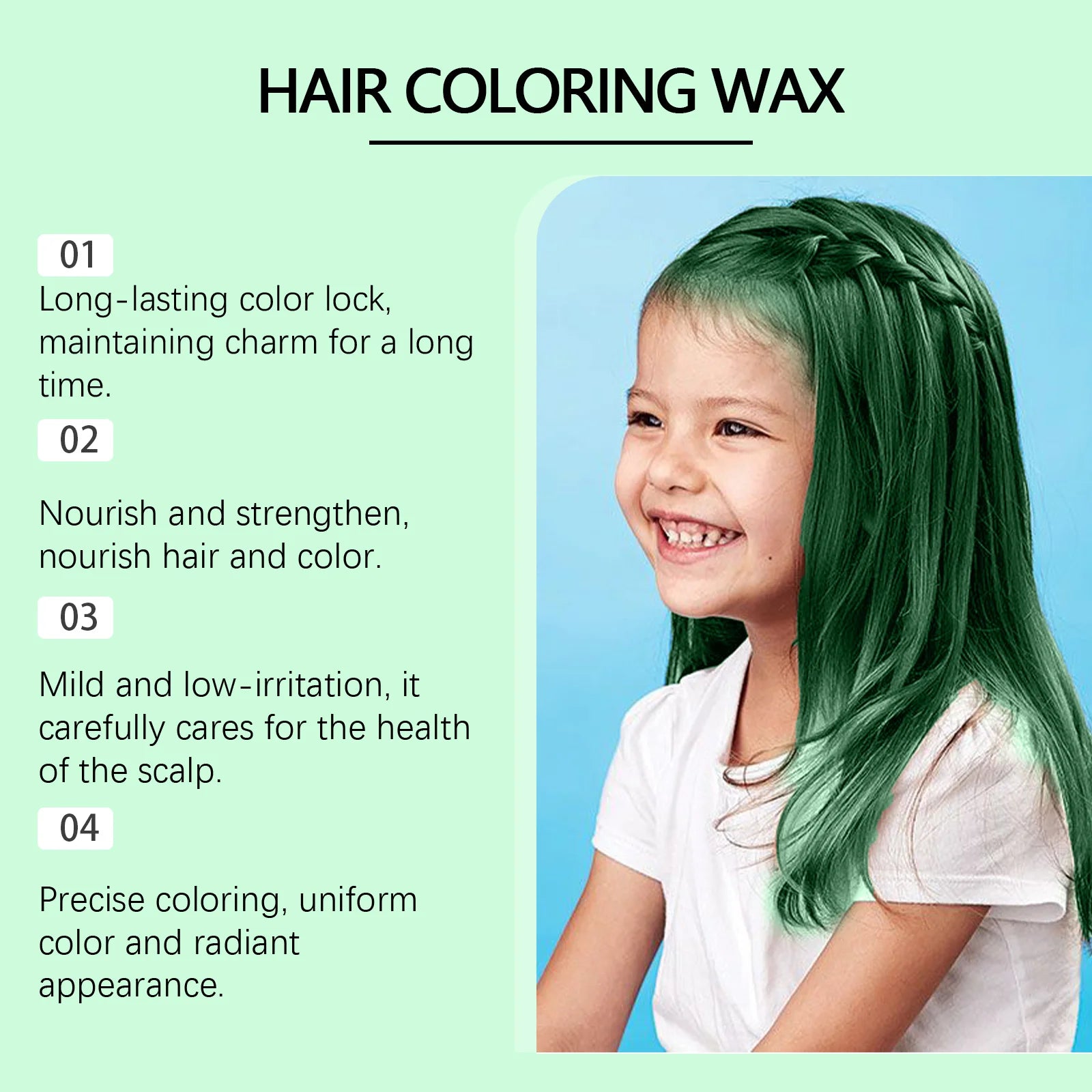 Temporary Washable Hair Color Wax for Kids and Party Styling - 4