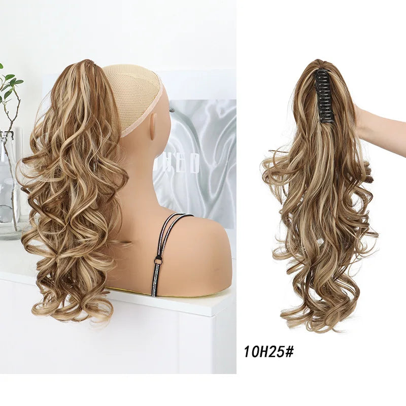 16-Inch Curly Wavy Claw Clip Ponytail Hair Extension - 13