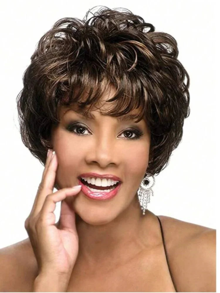 Short Curly Layered Synthetic Wig for Women