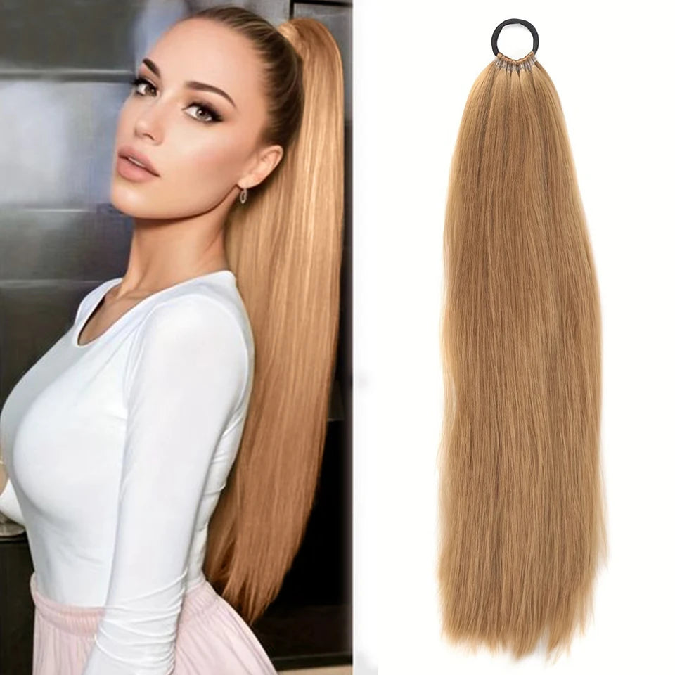24-Inch Straight Synthetic Ponytail Extension - 14