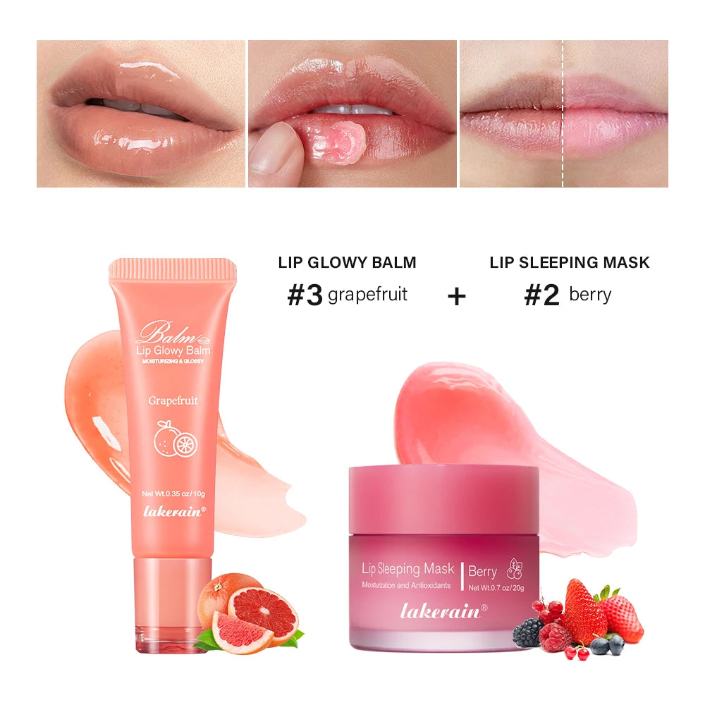 Hydrating Lip Repair Balm and Overnight Recovery Sleeping Mask Set