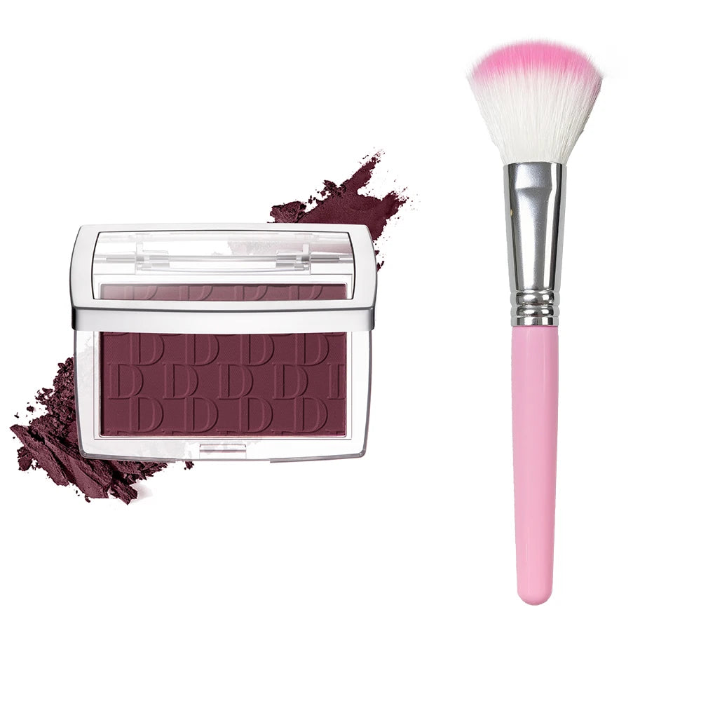 Embossed Matte Face Blush Palette with Professional Application Brush - 20