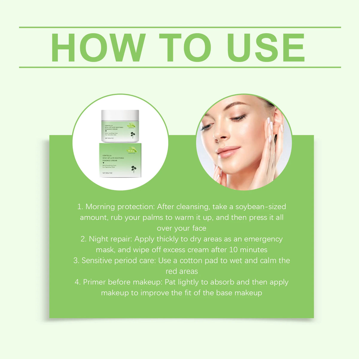 Centella Asiatica Soothing Cream for Redness and Sensitive Skin