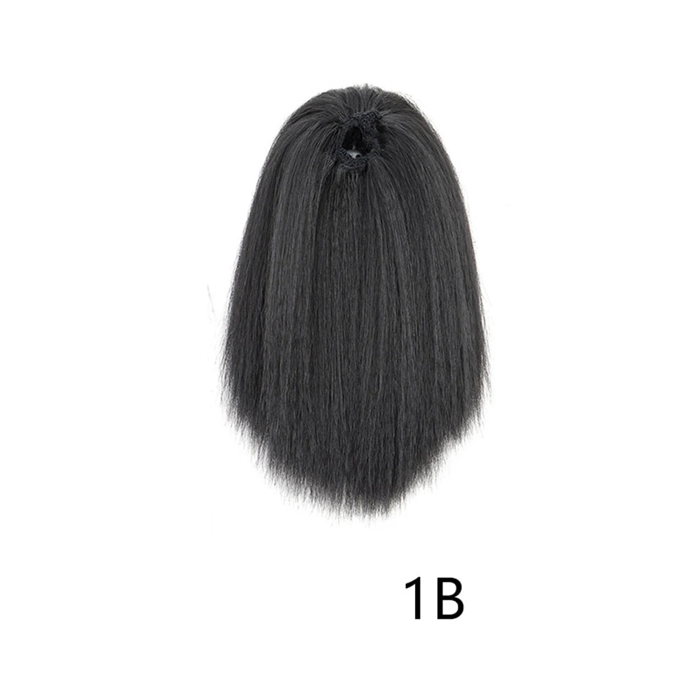 10 Inch Kinky Straight Drawstring Ponytail Extension - 15