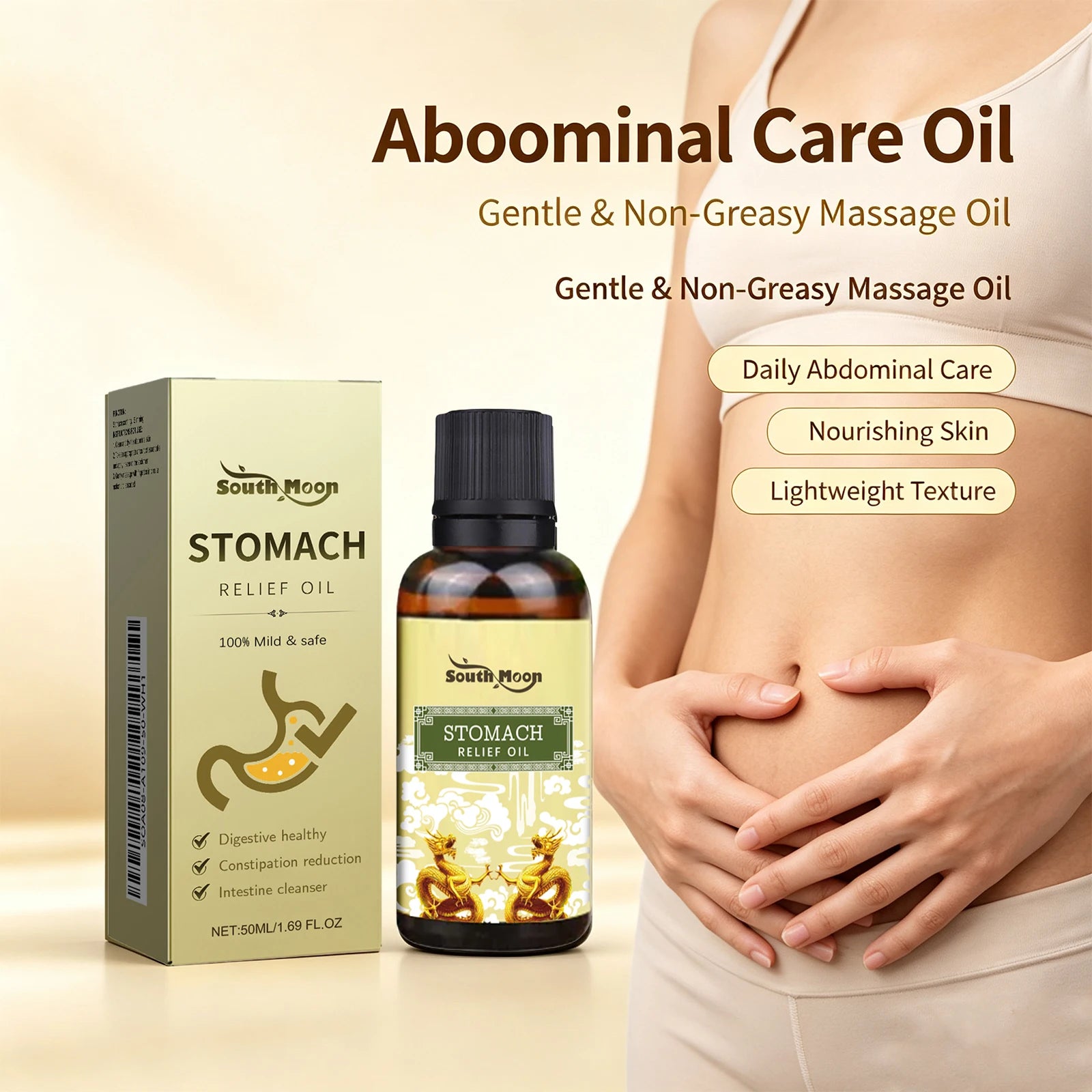 Natural Herbal Abdominal Massage Oil for Constipation and Stomach Relief - 6