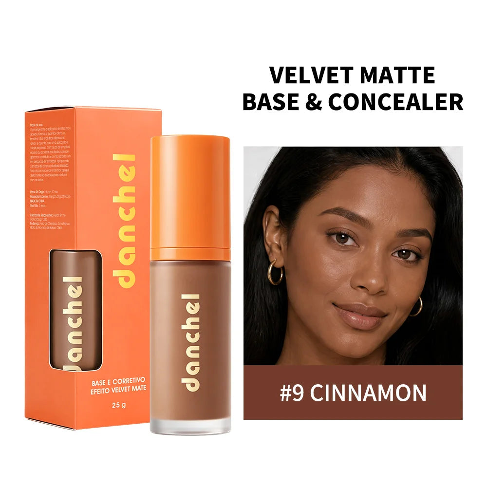 2-in-1 Liquid Foundation and Concealer for Flawless Velvet Matte Finish