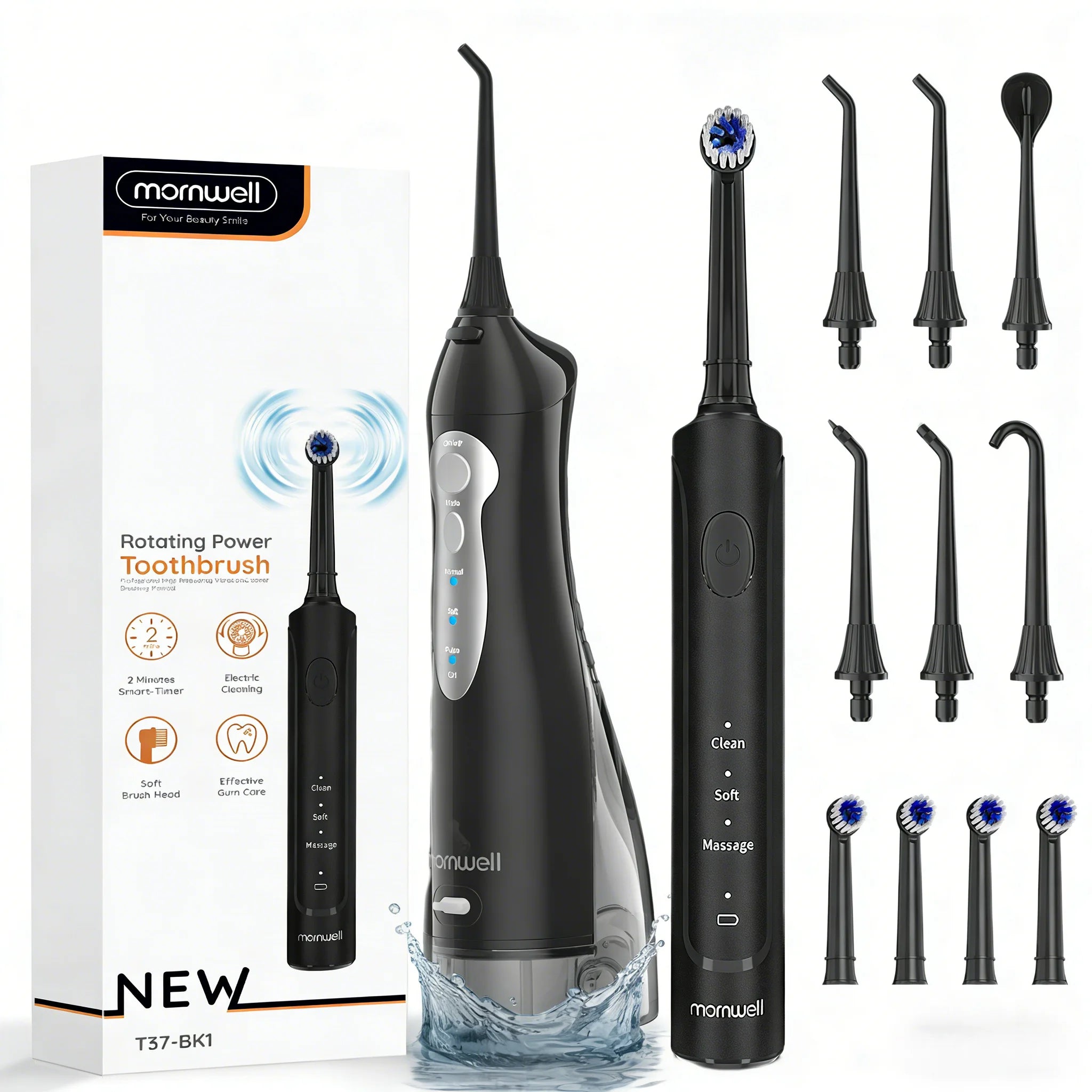 Electric Oral Irrigator and Sonic Toothbrush Combo for Deep Teeth Cleaning - 1