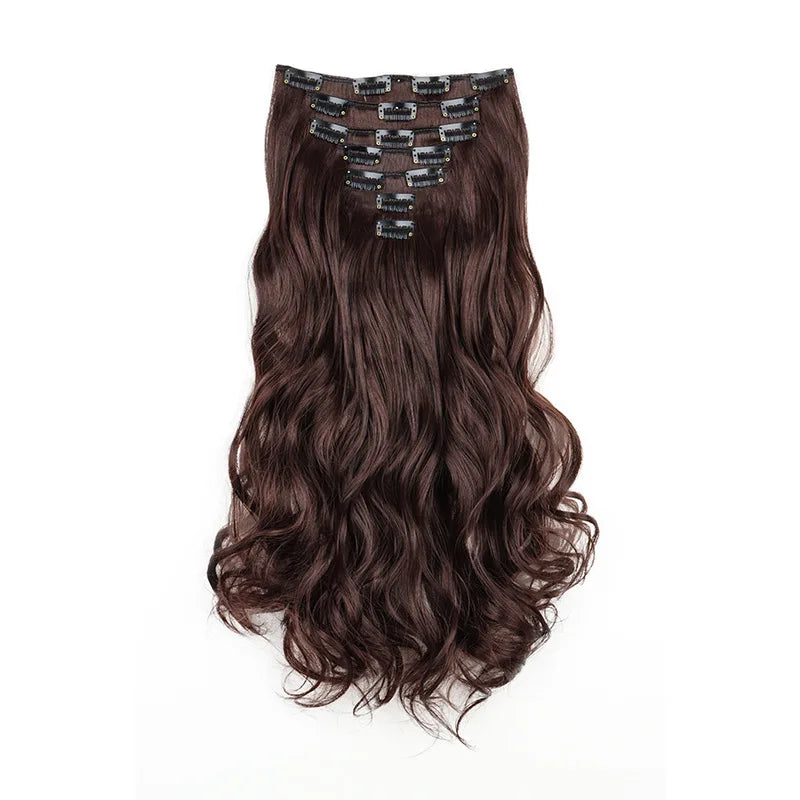18-Inch Wavy Clip-In Hair Extensions for Voluminous Styles - 18