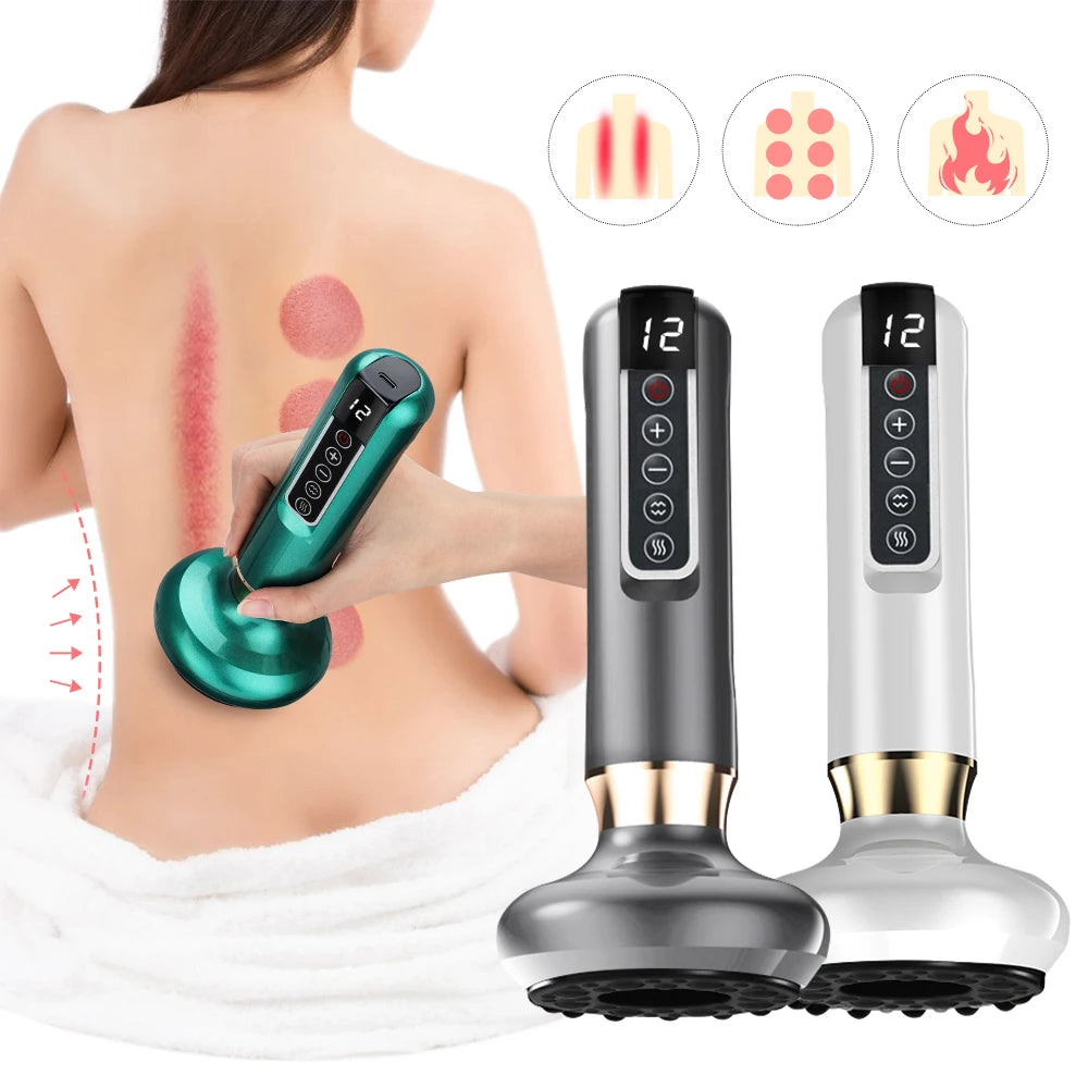 Electric Cupping and Gua Sha Massage Tool for Pain Relief and Recovery
