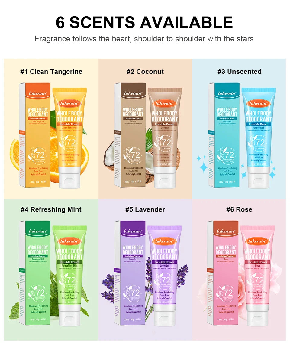 72-Hour Invisible Whole Body Deodorant Cream for All-Day Freshness - 9