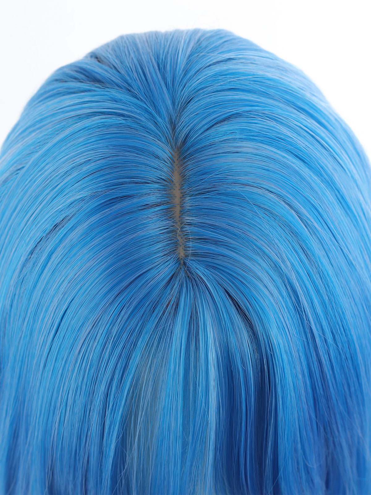 Long Blue Synthetic Wig for Cosplay and Parties
