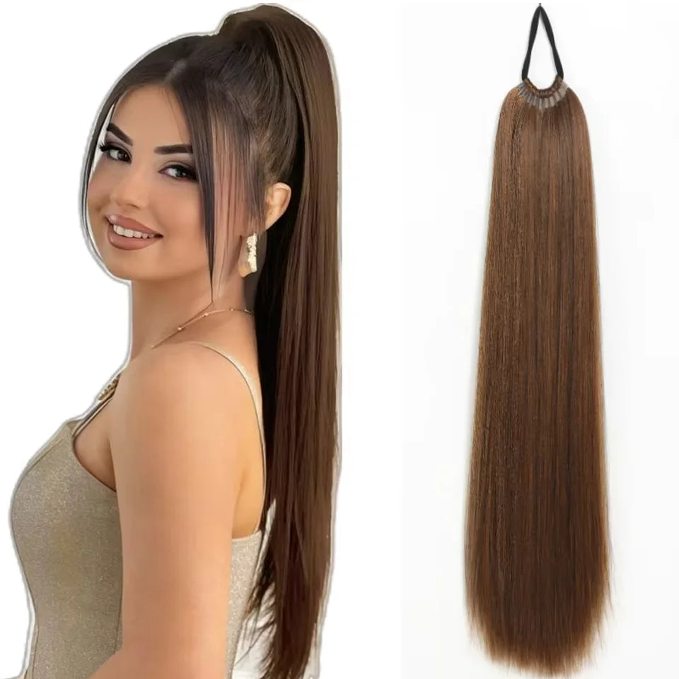 24-Inch Straight Synthetic Ponytail Extension
