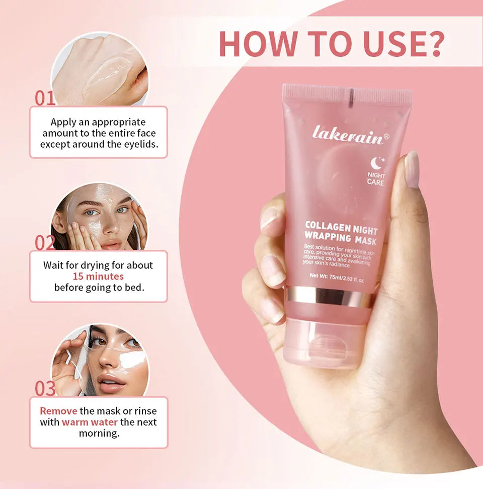Collagen Overnight Wrapping Peel-Off Mask for Hydrating and Firming Skin - 25