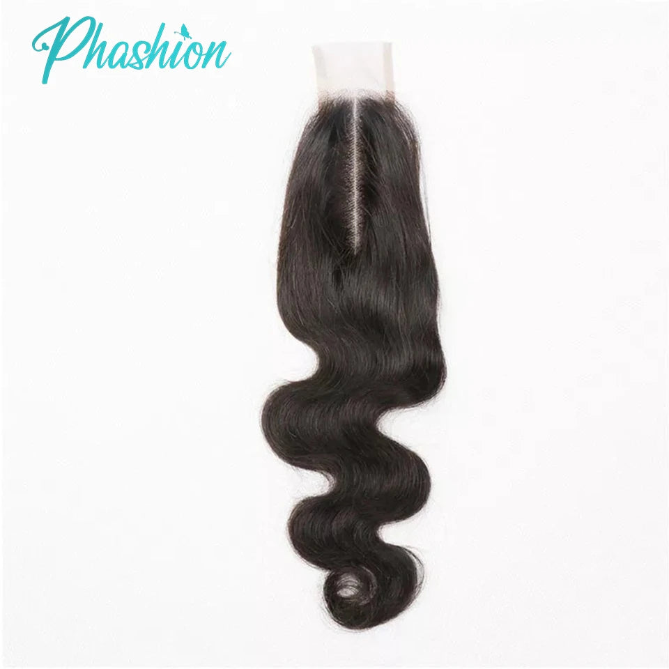 Transparent Lace Human Hair Closure for Natural Parting