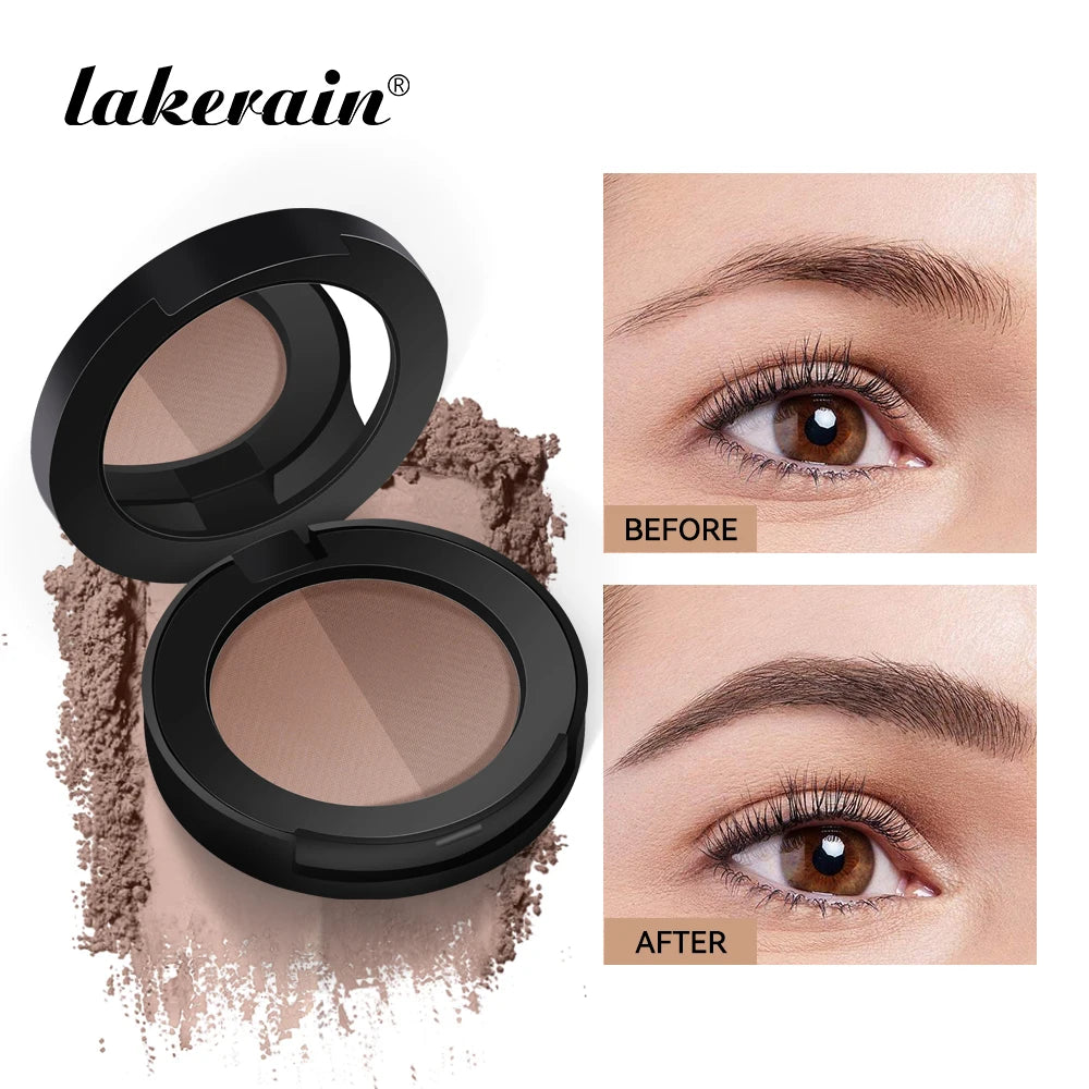 Two-Tone Waterproof Eyebrow Powder for Natural Sculpted Brows and Contouring - 1