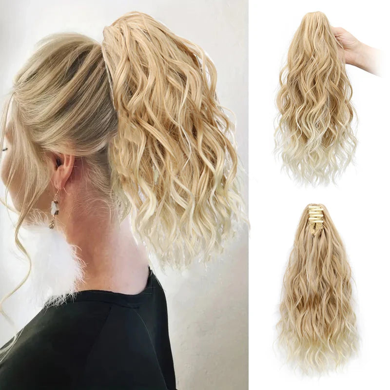 14-Inch Curly Claw Clip Ponytail Hair Extension